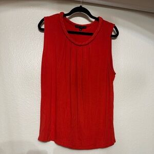 Preston & York - Red blouse, braided neck detail. Size XL.